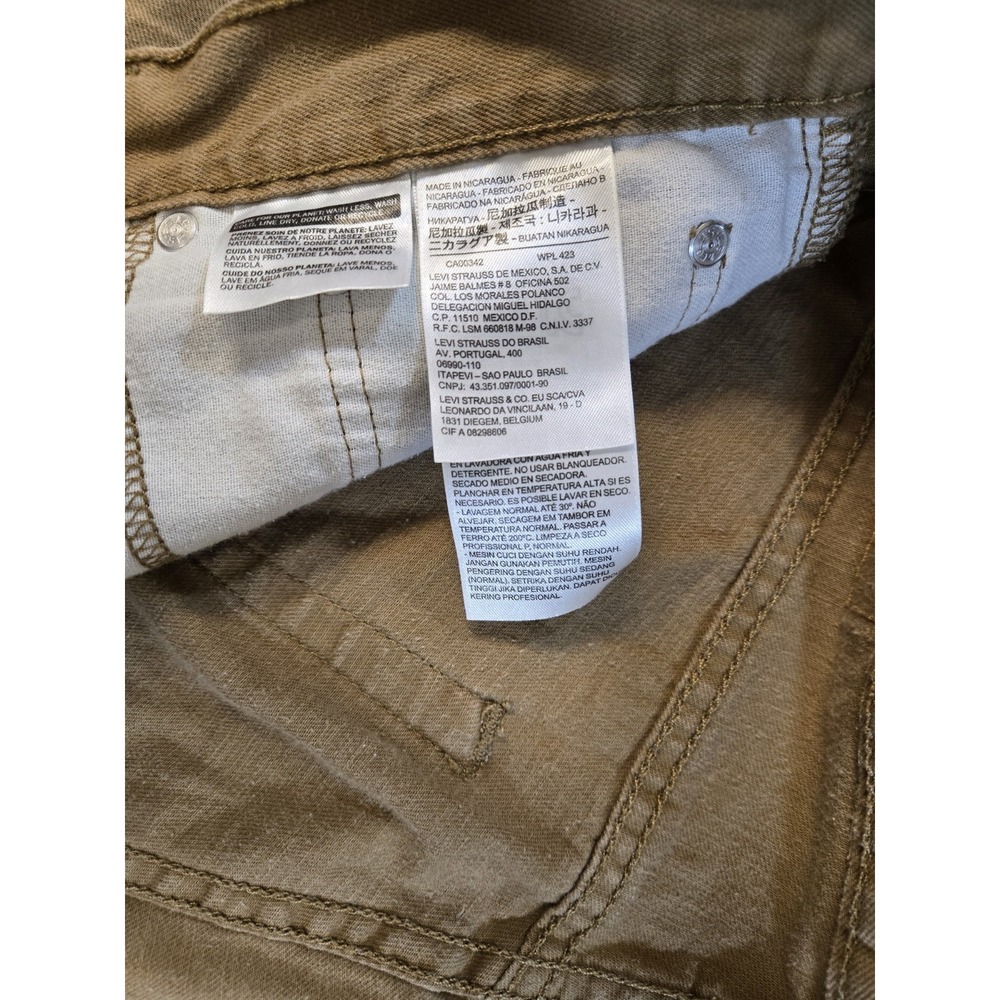 Levi's 505 Men's‎ Regular Fit Jeans Camel Khaki Size 32x30 - Picture 4 of 11